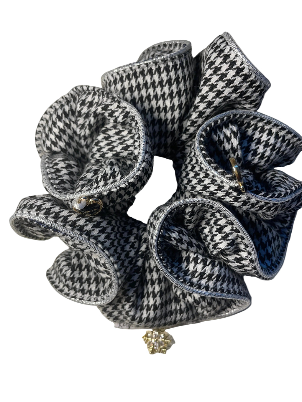 Chouchou Pied-de-Poule Couture – Élégance Ker Gaboma